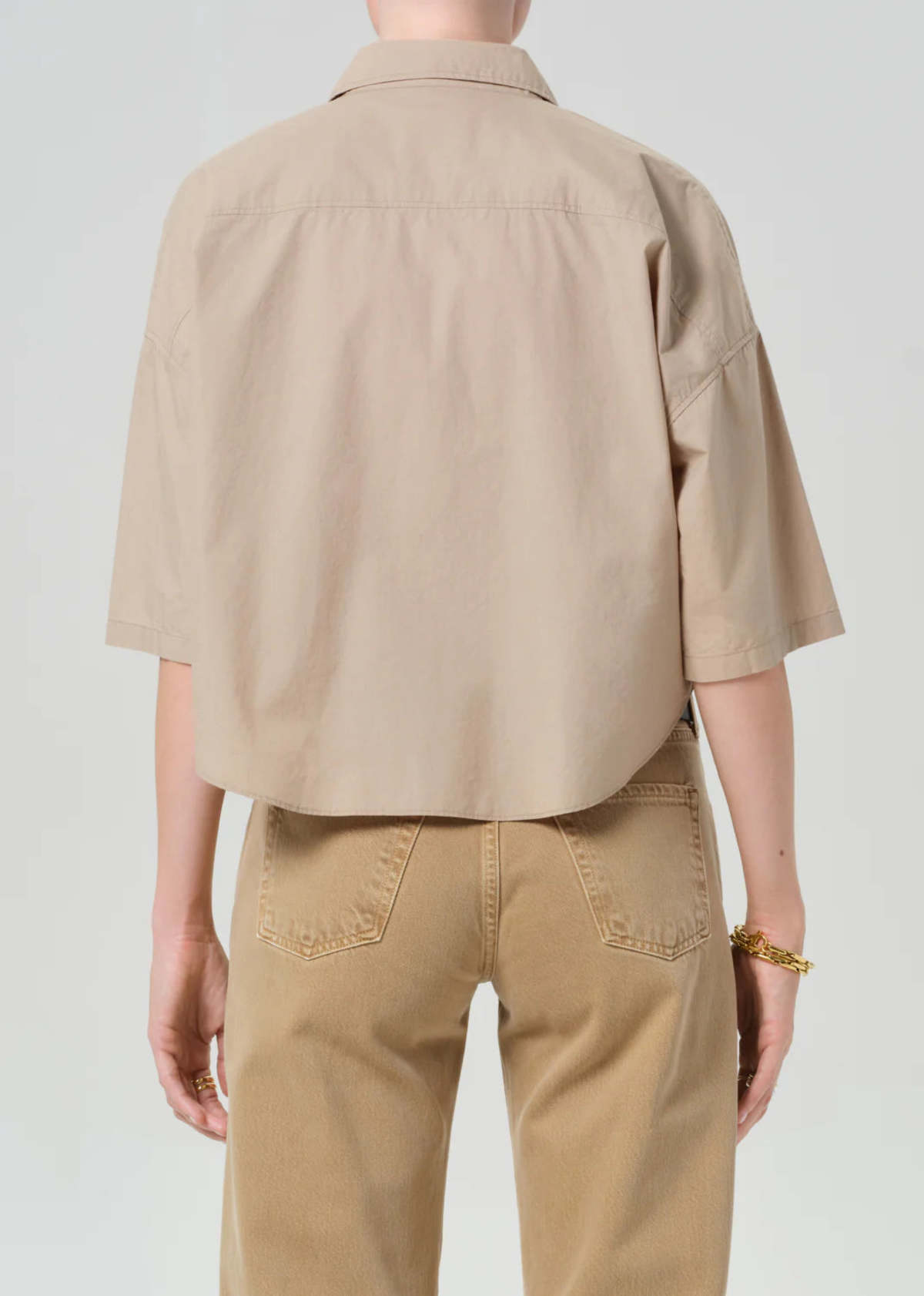 Citizens of Humanity Frances Cropped Cape Button-Up Shirt - Image 2 of 6