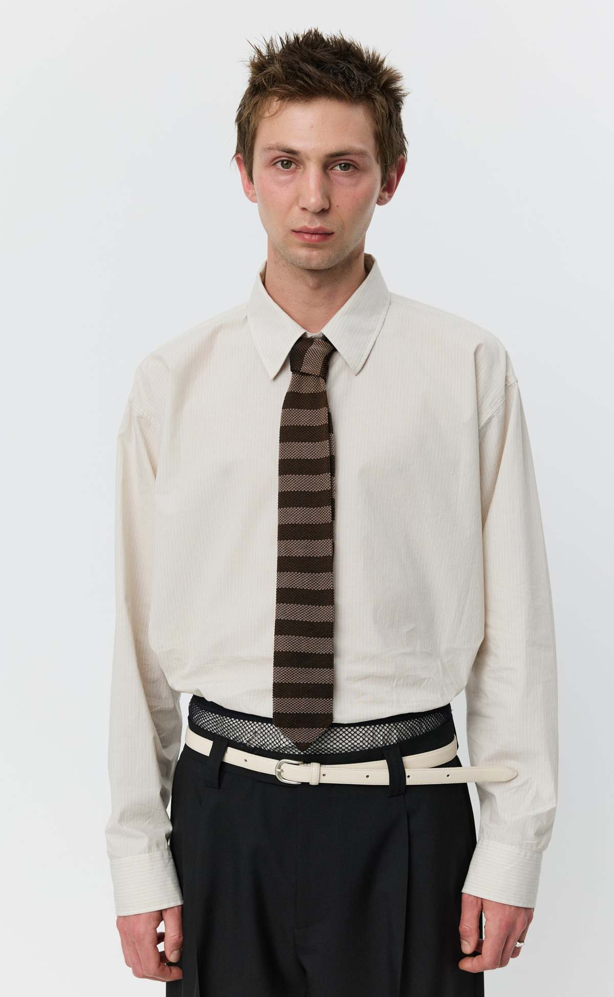 mfpen Formal Tie - Brown Candy Stripe - Image 1 of 4
