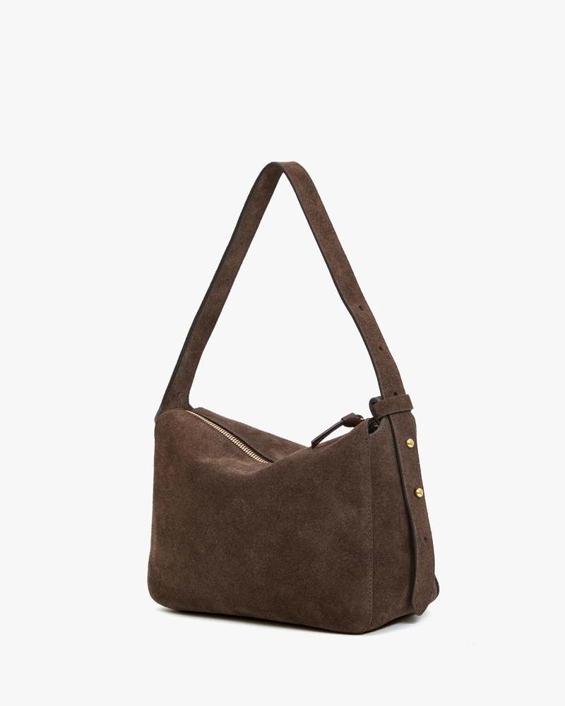 Clare V. Fleurine Shoulder Bag - Chocolate Suede