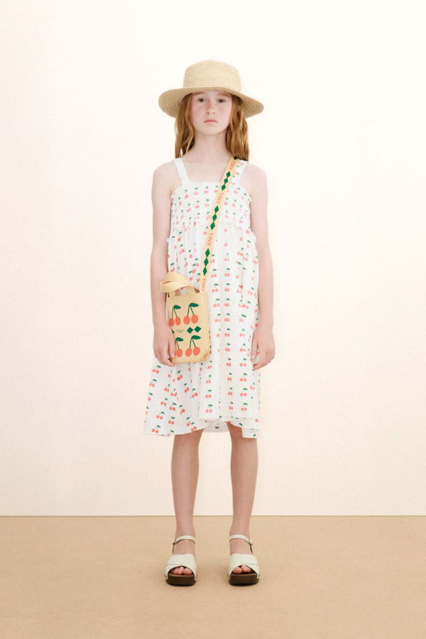 KIDS Tinycottons Cherries Strap Dress
