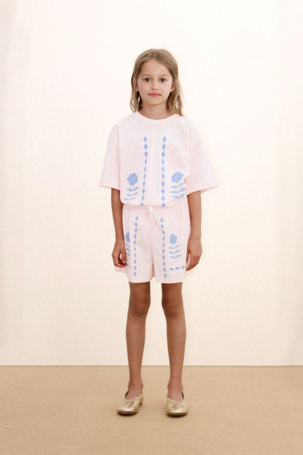 KIDS Tinycottons Flower Pattern Graphic Tee