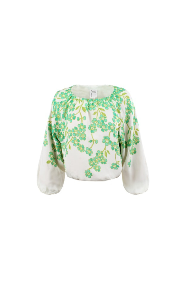 FINLEY Cameron Blouse - Natural/Lime Green