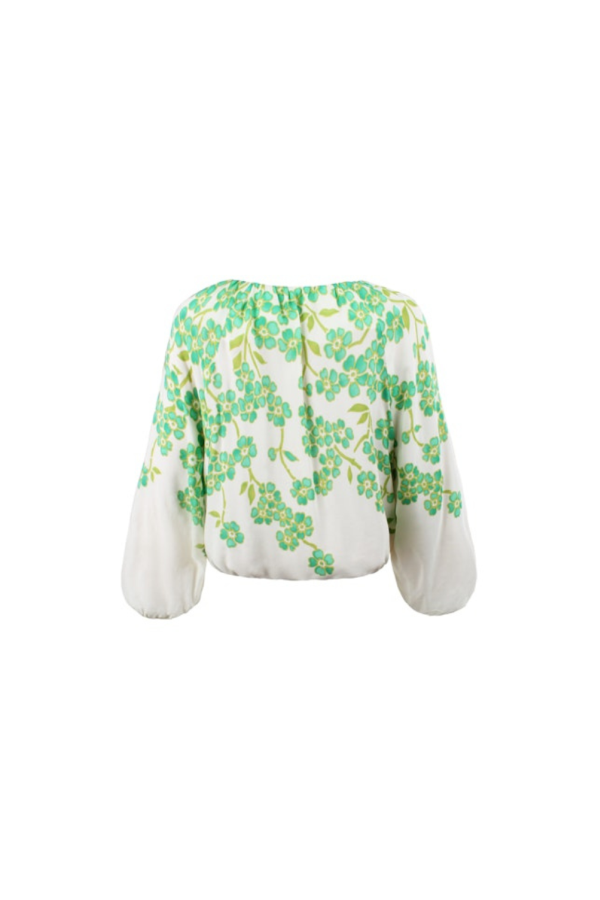 FINLEY Cameron Blouse - Natural/Lime Green