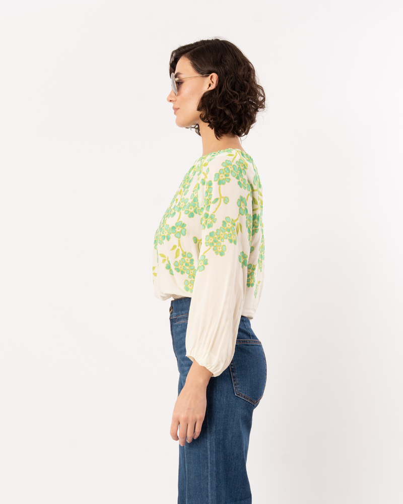 FINLEY Cameron Blouse - Natural/Lime Green
