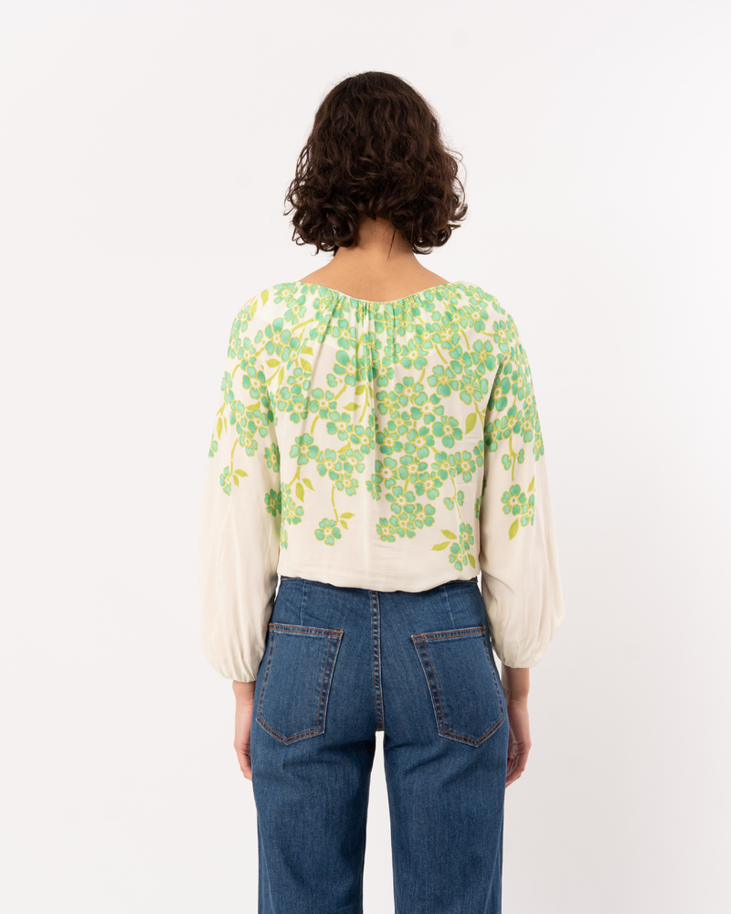 FINLEY Cameron Blouse - Natural/Lime Green