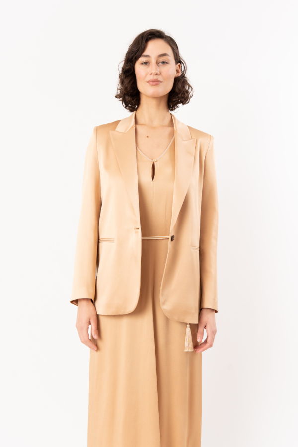 Forte Forte Envers Satin Shiny Jacket - Paglierino