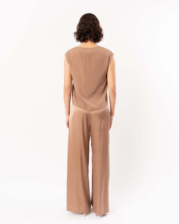 Forte Forte Matte Stretch Silk Satin Tank Top - Noce