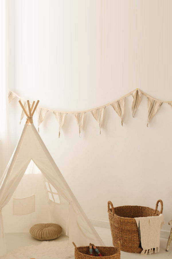 Will & Atlas Natural Cotton Bunting - Ticking Stripe