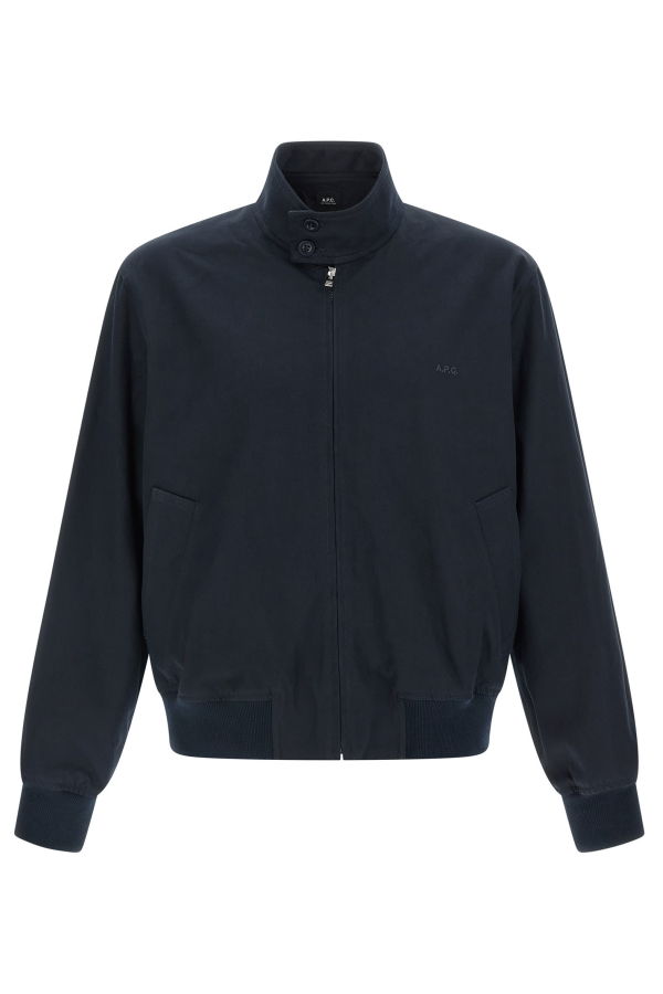 A.P.C. Logo Embroidery Blouson Jacket - Blue
