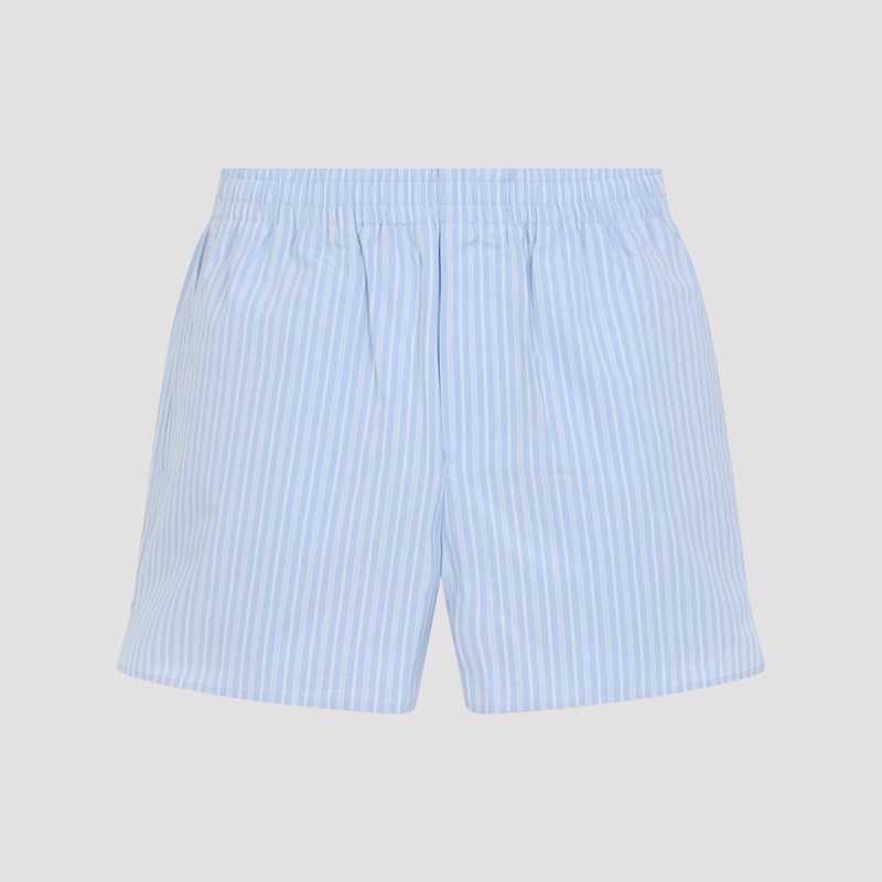 Ami Alexandre Mattiussi Elasticated Shorts - Bleu Cachemire Blanc