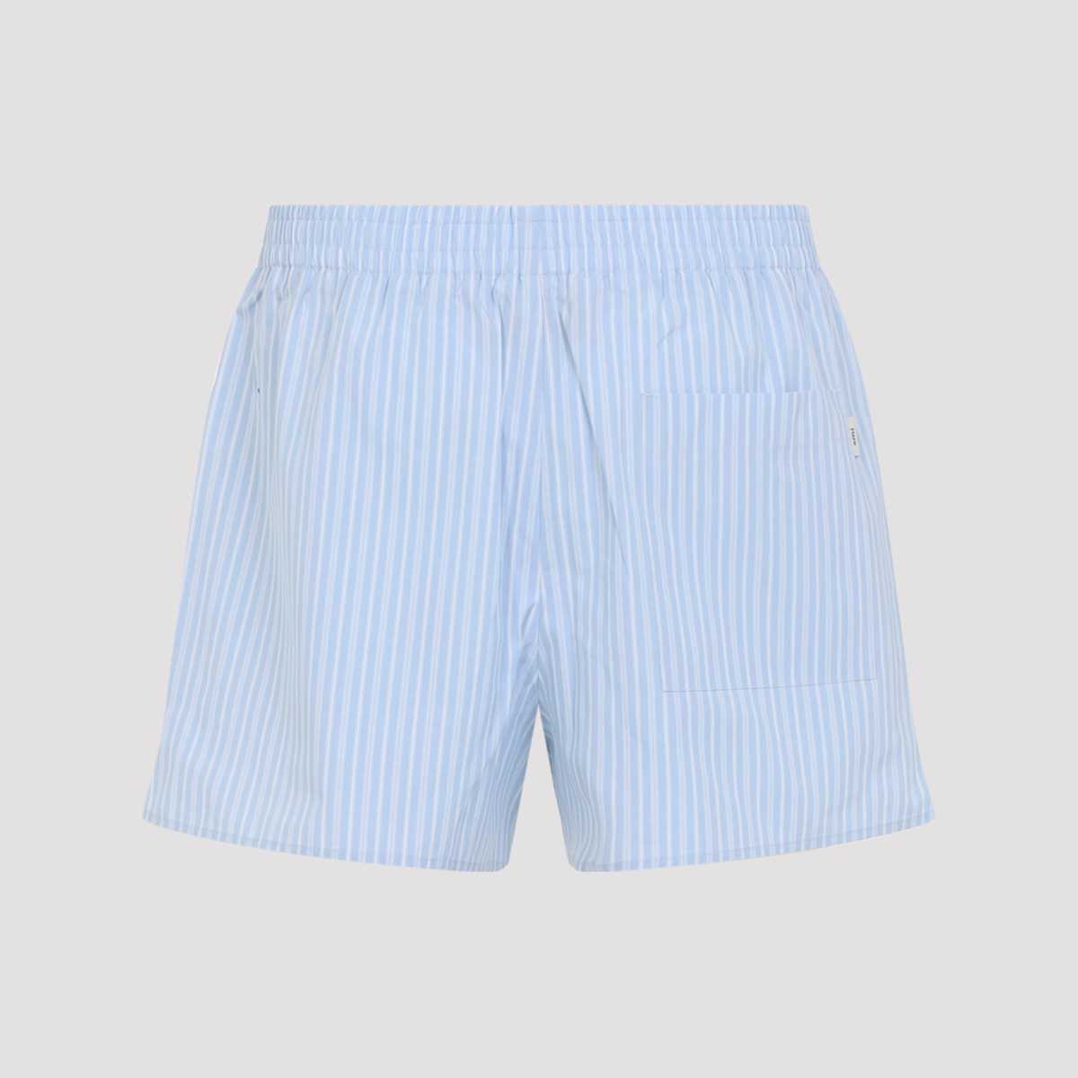 Ami Alexandre Mattiussi Elasticated Shorts - Bleu Cachemire Blanc - Image 4 of 5