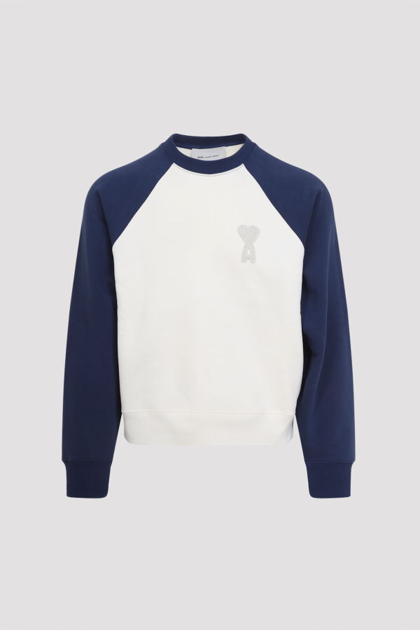 Ami Alexandre Mattiussi Boxy Fit Sweatshirt - Blanc Creme Encre