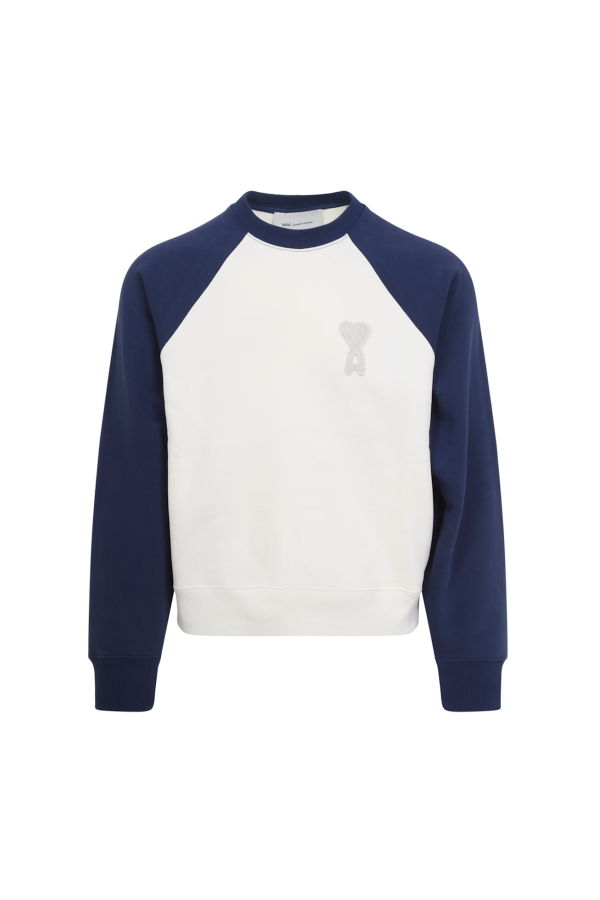 Ami Alexandre Mattiussi Boxy Fit Sweatshirt - Blanc Creme Encre