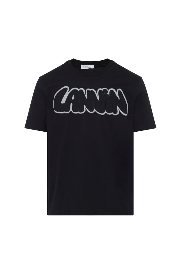 Lanvin Embroidered Logo T-Shirt - Black