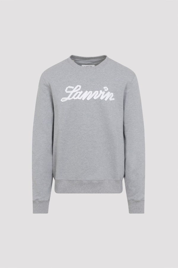 Lanvin Embroidered Logo Sweatshirt - Heather Grey