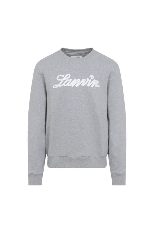 Lanvin Embroidered Logo Sweatshirt - Heather Grey