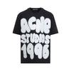 Acne Studios Cotton T-Shirt - Black White - Thumbnail 2
