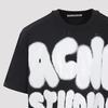 Acne Studios Cotton T-Shirt - Black White - Thumbnail 5