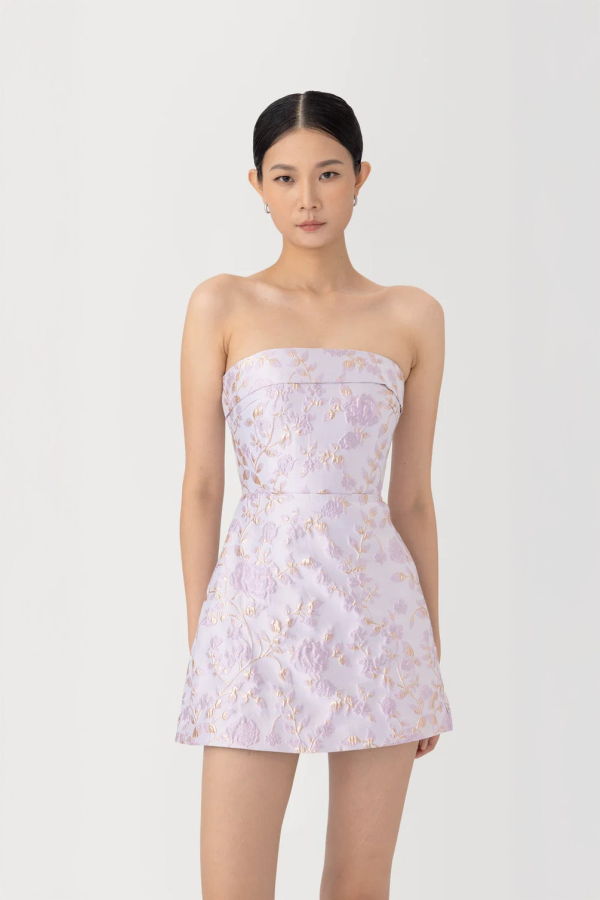 Sau Lee Jodie Dress - Lilac Ash
