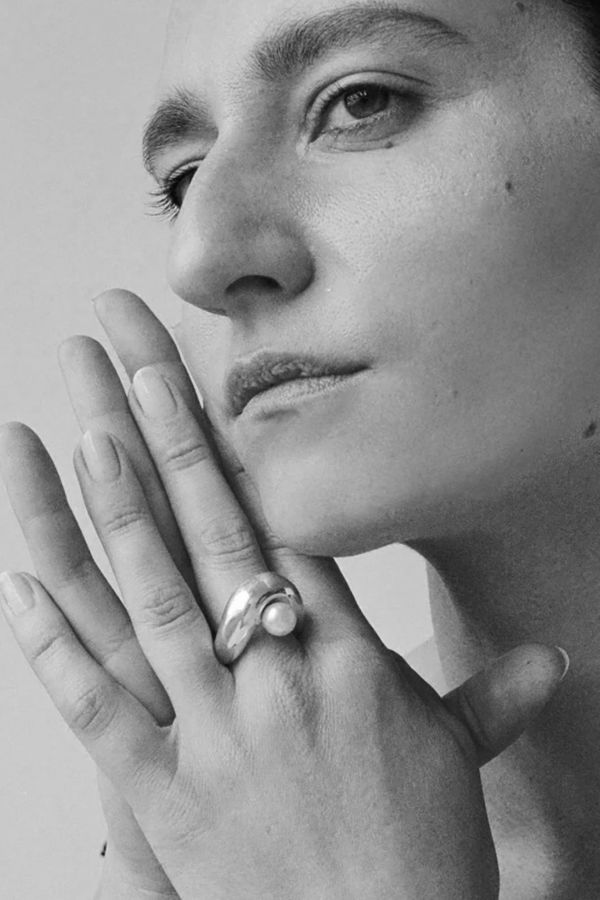 Hernán Herdez Sterling Silver Forma Pearl Ring