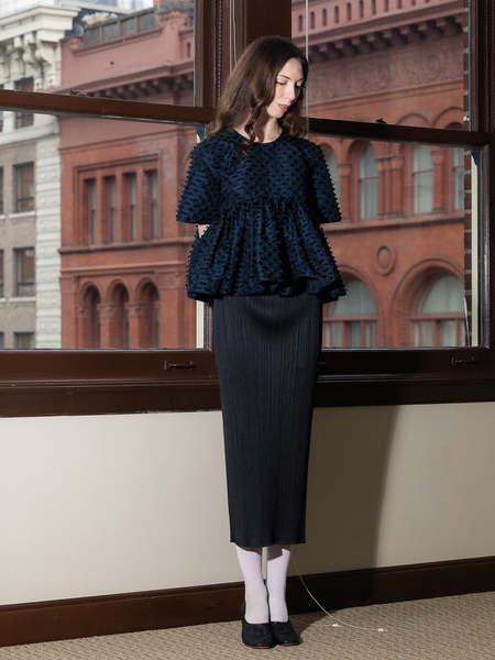 Cecilie Bahnsen Vie Crinkle Parachute Top - Black | Garmentory