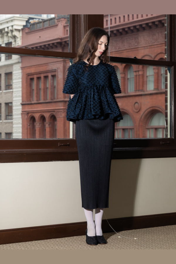 Cecilie Bahnsen CBCasandra Top - Navy