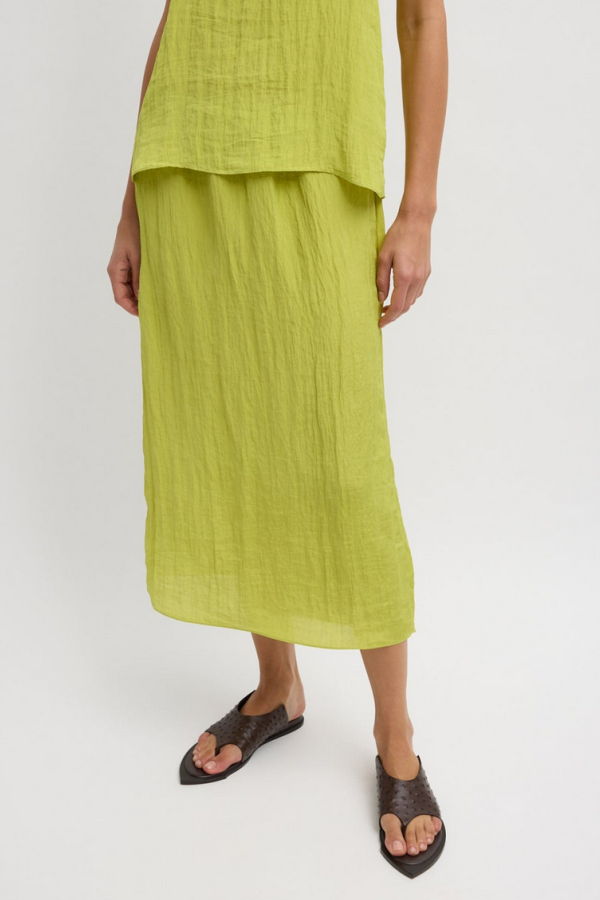 Tibi The Crinkle Slip Skirt - Peapod