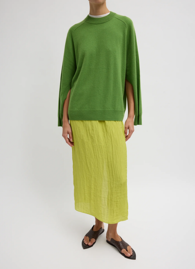Tibi The Crinkle Slip Skirt - Peapod