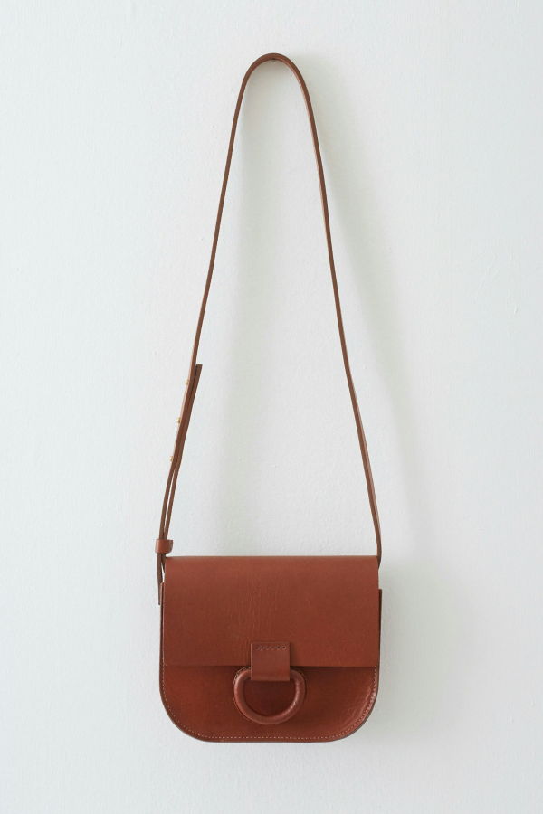 Crescioni mini logan bag - saddle brown