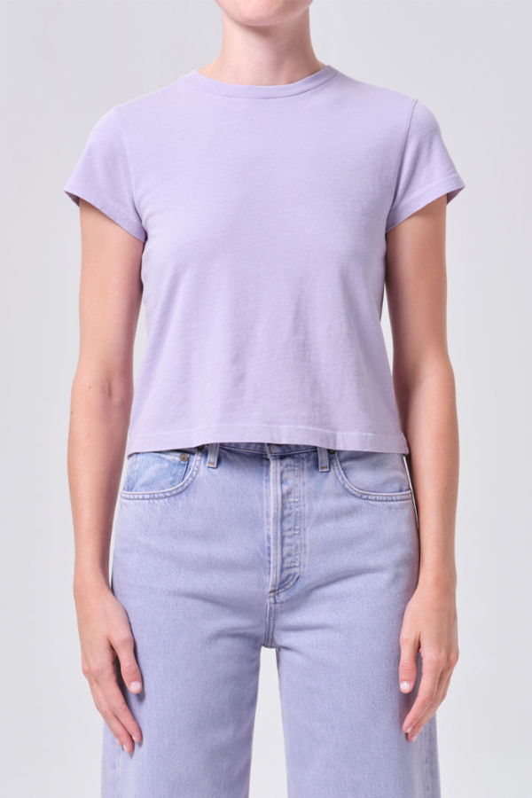 AGOLDE Adine Shrunken Tee - Lilac