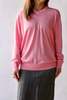 Tibi Super Fine Gauge Perfect V-Neck Pullover - Bubble Gum Pink - Thumbnail 1