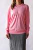 Tibi Super Fine Gauge Perfect V-Neck Pullover - Bubble Gum Pink - Thumbnail 3