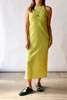 Tibi The Crinkle Slip Midi Bias Dress - Pea Pod - Thumbnail 4