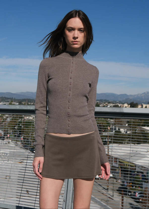 Geel Aria Micro Mini Skort - Olive