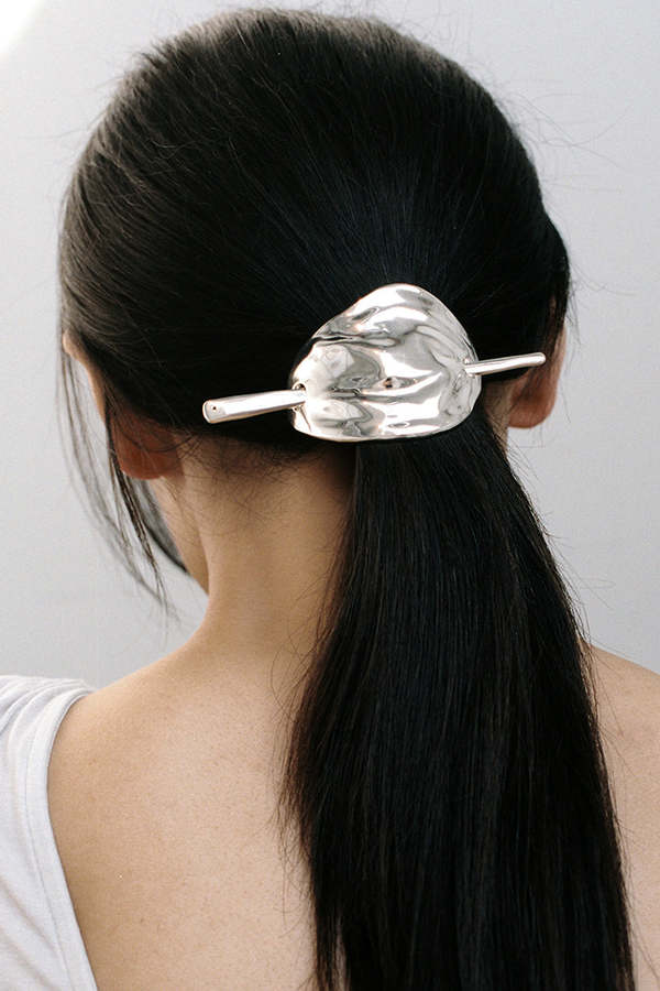 Wolf Circus Bean French Hair Pin - Silver Wolf Circus Bean French Hair Pin - Silver