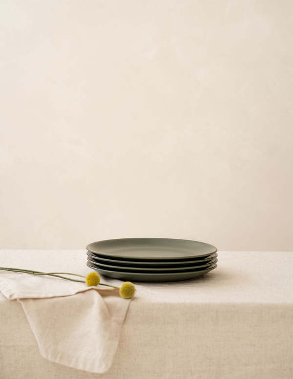 Hamkke The Grande Plate Set of 4 Non-Toxic Ceramic Dinner Plates
