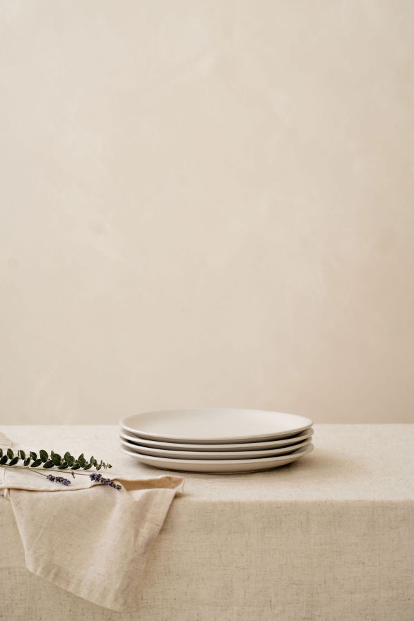 Hamkke The Grande Plate Set of 4 Non-Toxic Ceramic Dinner Plates