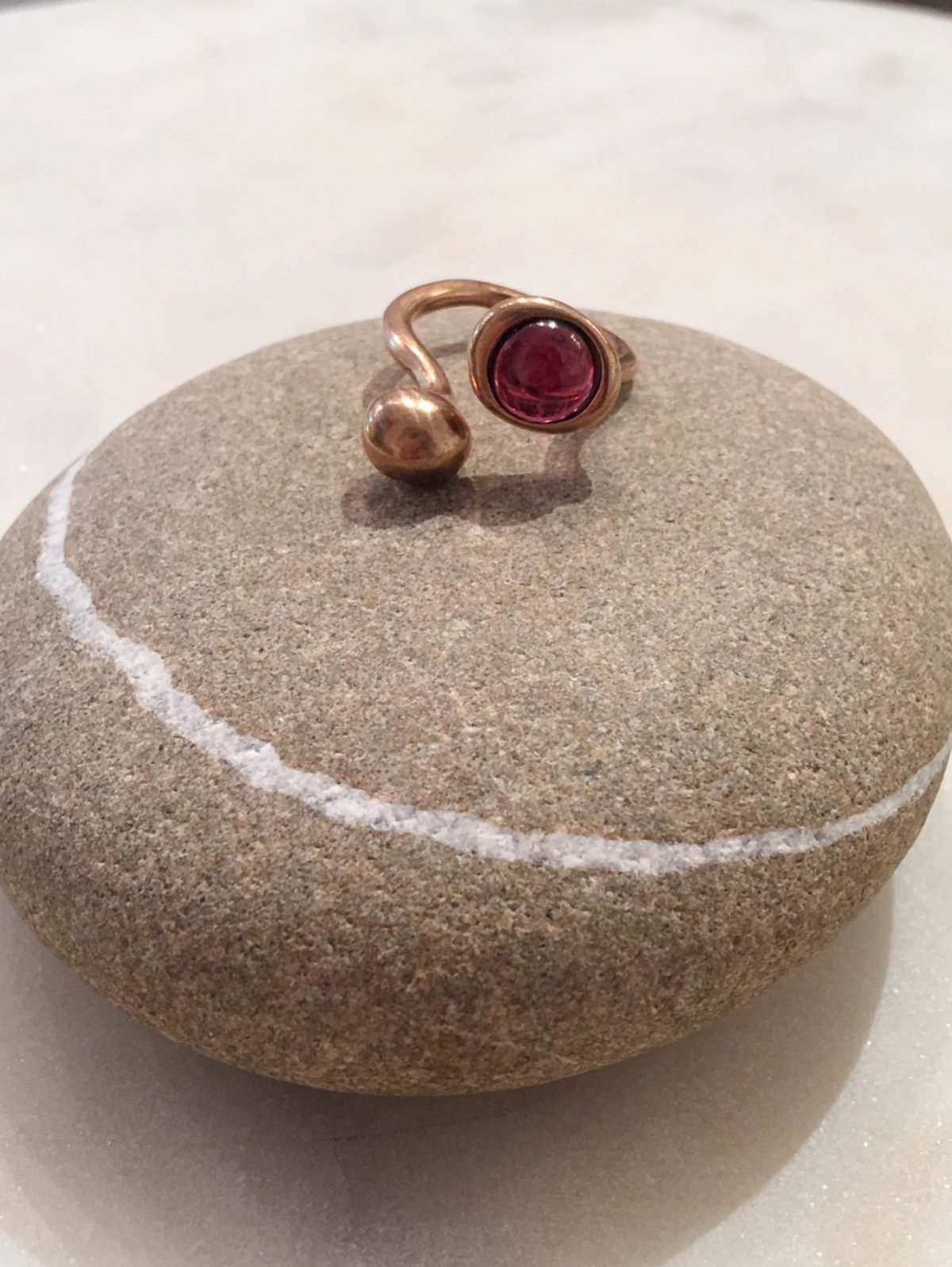 Monica Castiglioni Pistilli Ring - Bronze/Garnet | Garmentory