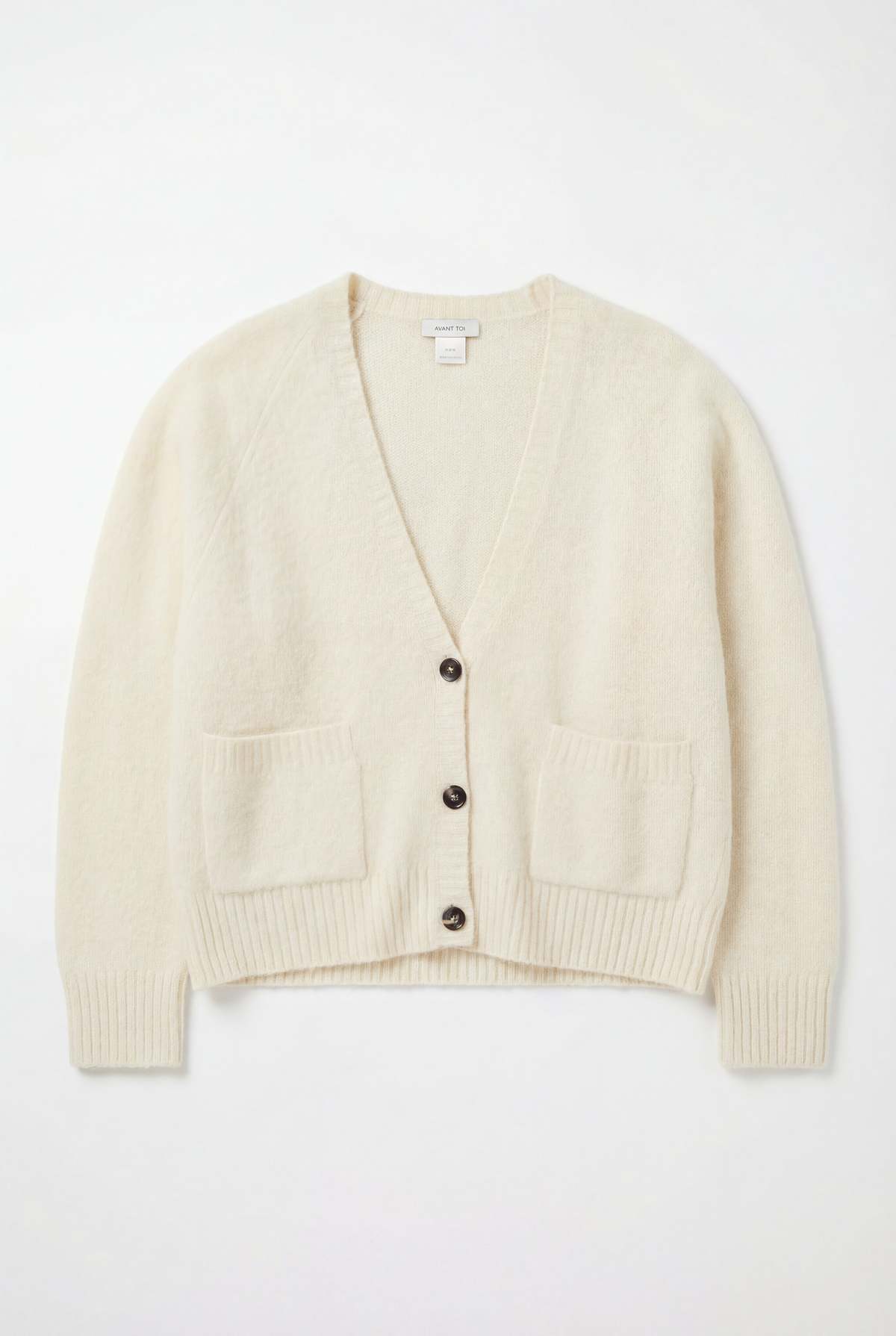 Avant Toi Carded Ice Cardi w Pockets Cardigan - Ice - Image 1 of 1