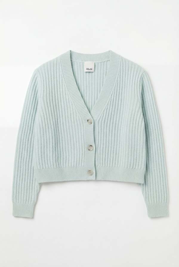 Allude Flower Milk Cardigan - Fleur De Sel