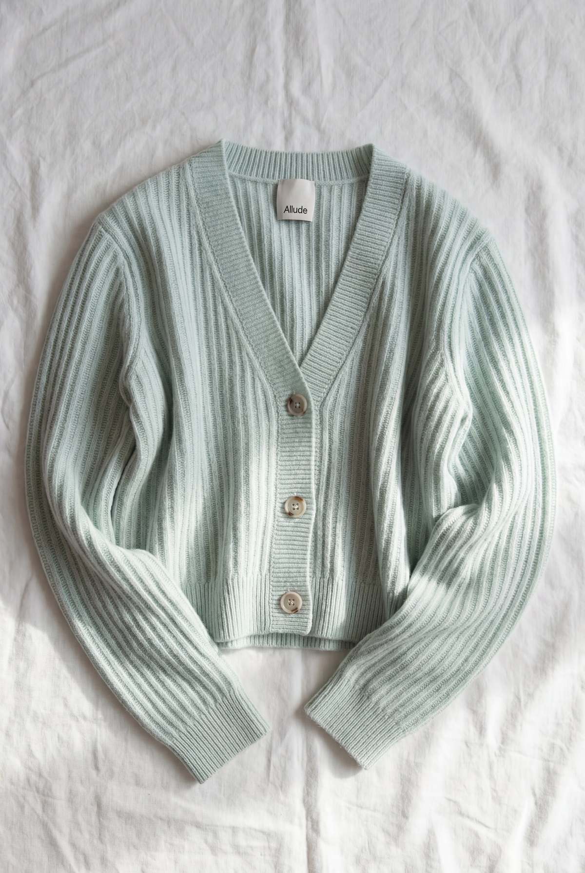 Allude Flower Milk Cardigan - Fleur De Sel - Image 2 of 2