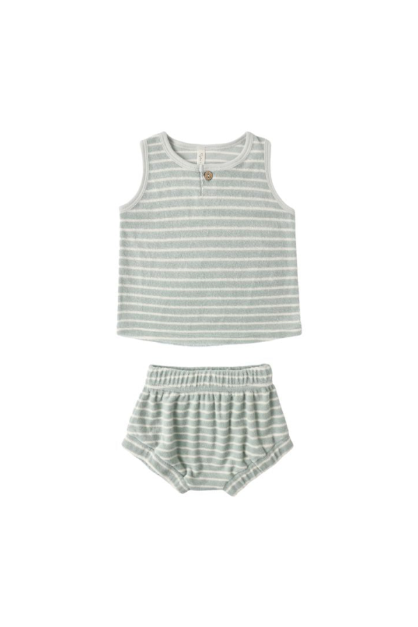 KIDS Rylee + Cru Baby Tank Set Terry Stripe