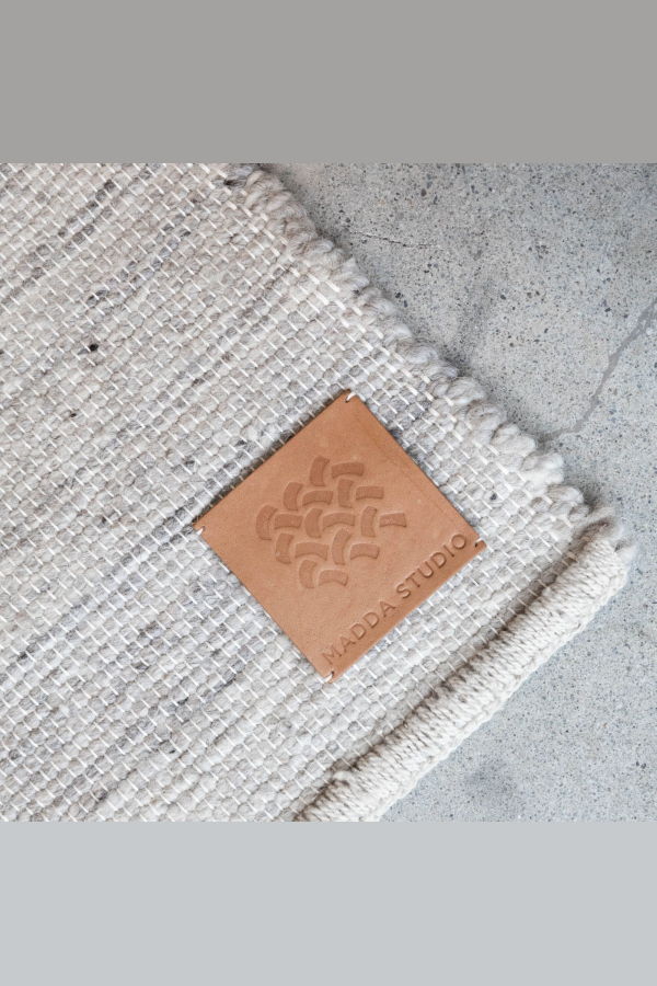 madda studio Handwoven Wool Natural Gradient Rug