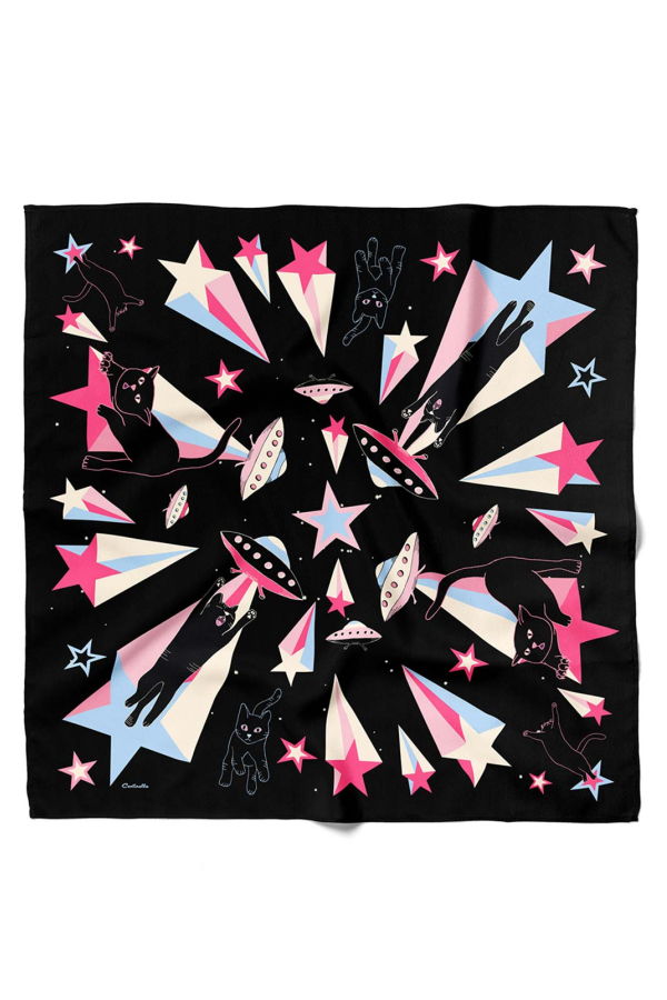 Centinelle Cat Abduction Cotton Silk Bandana