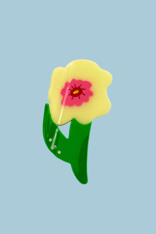 Centinelle Neon Yellow Flower Hair Claw