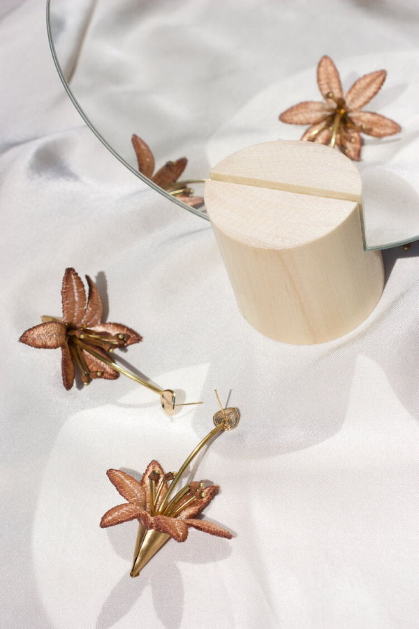 This Ilk Lilium Loops Earrings- Brass