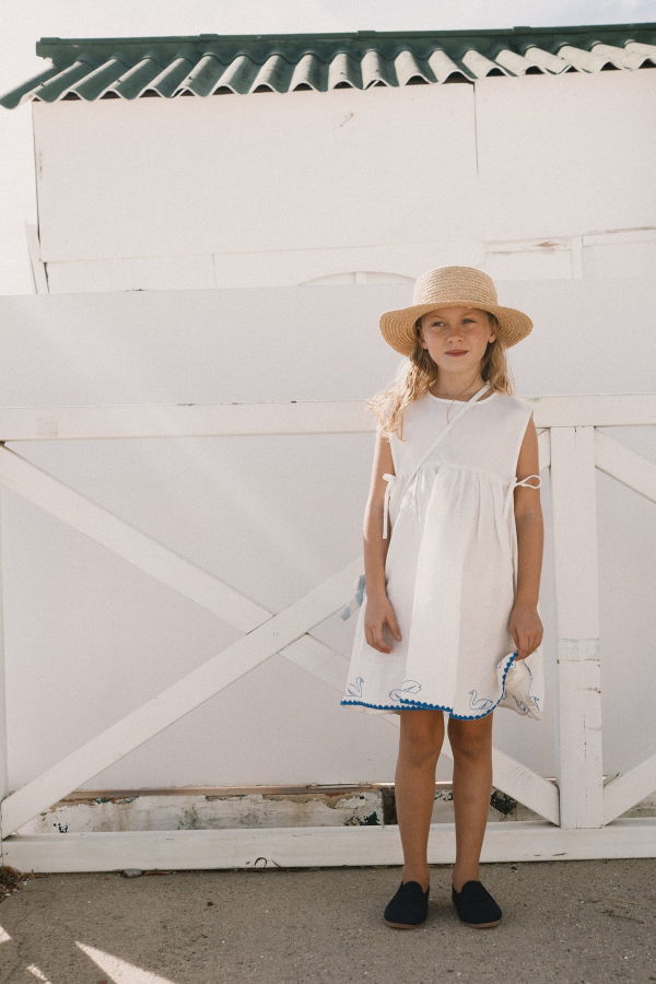 KIDS Tinycottons Swans Bows Dress