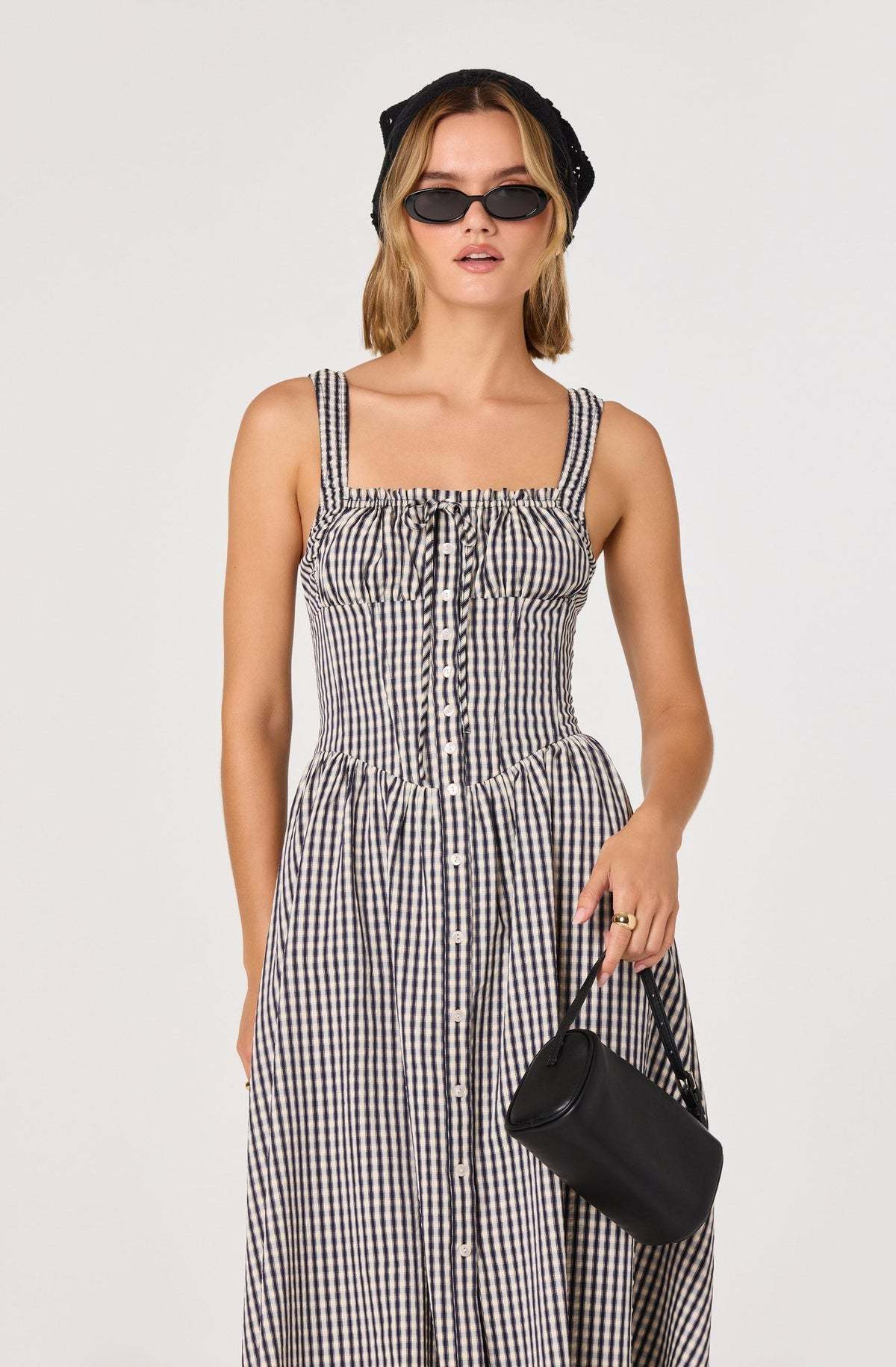 ASTR The Label Temperance Gingham Check Maxi Dress - Image 3 of 4