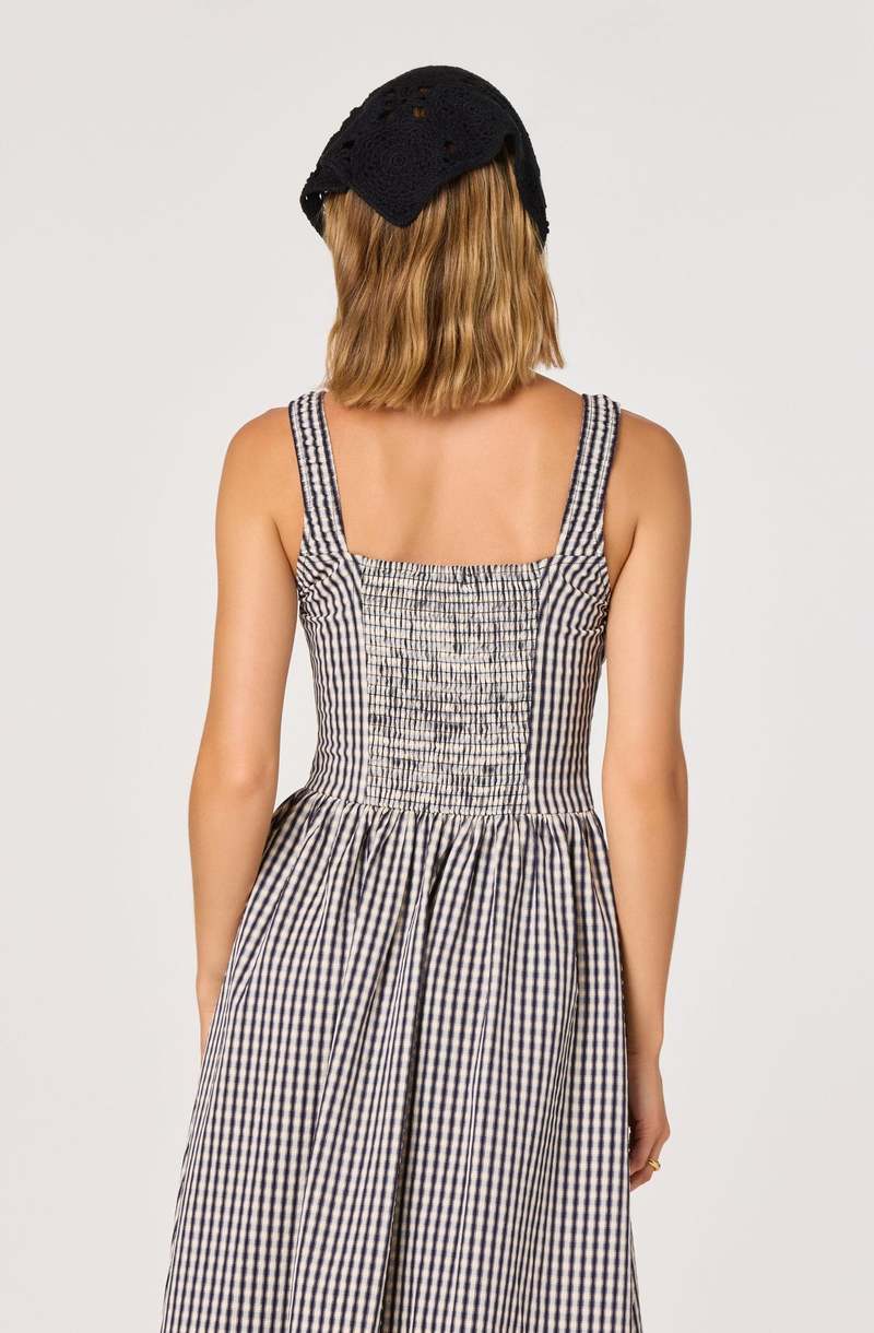 ASTR The Label Temperance Gingham Check Maxi Dress