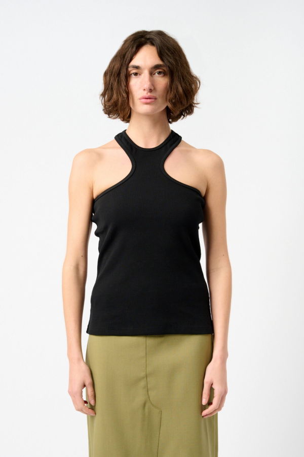 Bessette Ribbed Stretch-Cotton Jersey Tank